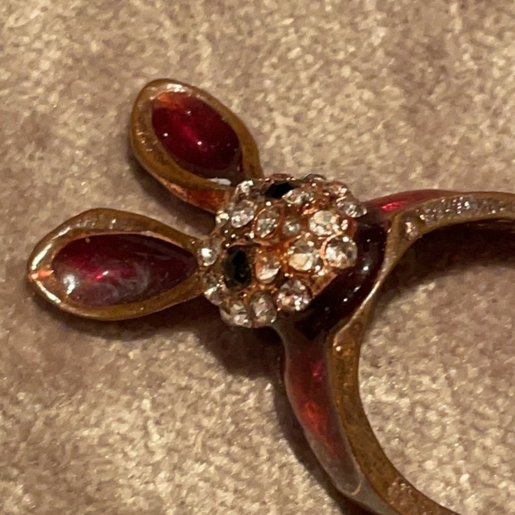 80’s Vintage Bunny Ring size 6 - Picture 1 of 8